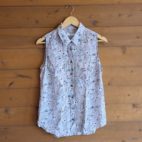 Equipment Tops - Equipment Femme Signature Floral Wisteria Print Tank Top Button Down Medium